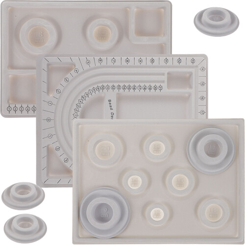 2Sets Grey Silicone Jewelry Beading Board for DIY Use 1