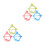 6Pcs Silicone Baby Bracelet Teethers Assorted Colors Soft Chew Toys 6