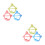 6Pcs Silicone Baby Bracelet Teethers Assorted Colors Soft Chew Toys 7