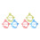 6Pcs Silicone Baby Bracelet Teethers Assorted Colors Soft Chew Toys 8