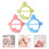 6Pcs Silicone Baby Bracelet Teethers Assorted Colors Soft Chew Toys 11