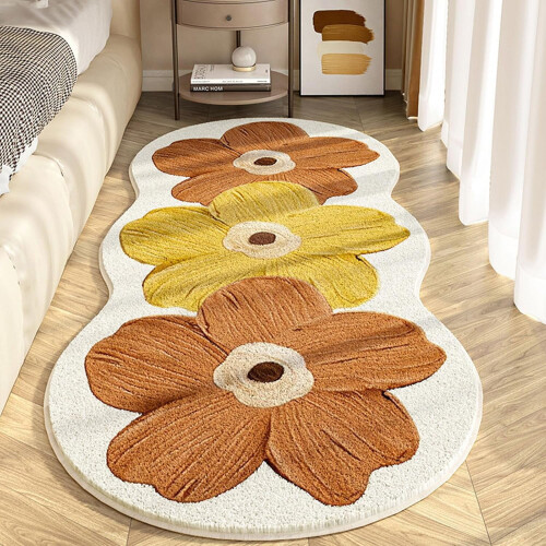 Tapete de Banho Floral Antiderrapante Lavável 19,747,2 polegadas