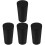 4Pcs Black Car Trash Can Cup Holder with Waterproof Dual Compartments 4