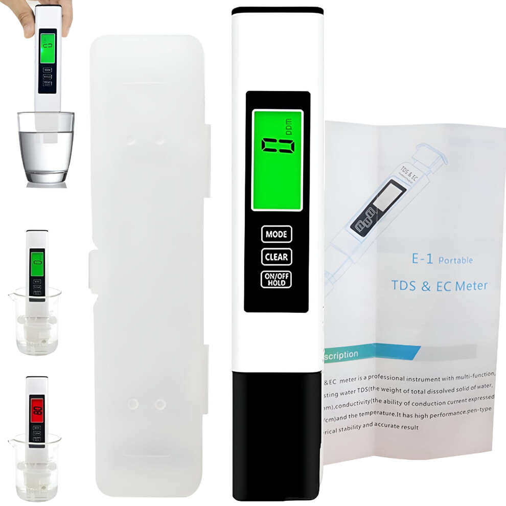 TDS Meter Digital Water Quality Tester 4-in-1 0â9990 PPM