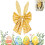 Bunny Ears Wreath Bow Yellow 16 inch 1