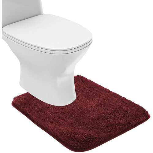 Non-Slip Bath Rug 16x24 in Blush Microfiber Shag