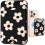 MagSafe Wallet-kompatibler schwarzer Kartenhalter mit Blumenmuster für 1