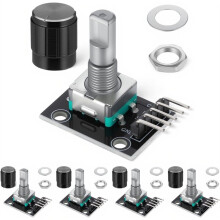 5 Stuks KY-040 Roterende Encodermodule, 360 Graden Roterende Encoder met Knoppen, Kap, Baksteensensormodules voor Lichtregeling Enz.