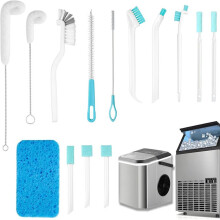 Multi-Functional Cleaning Brush Set, Ice Maker Crevice Cleaning Brush 14-Piece Countertop Ice Maker Cleaning Tool Set