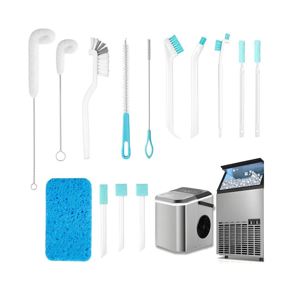 Multi-Functional Cleaning Brush Set, Ice Maker Crevice Cleaning Brush 14-Piece Countertop Ice Maker Cleaning Tool Set 6031244128209