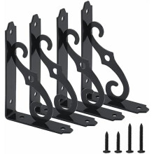 Supports d'étagère décoratifs en acier 5 x 3,5 pouces (lot de 10)