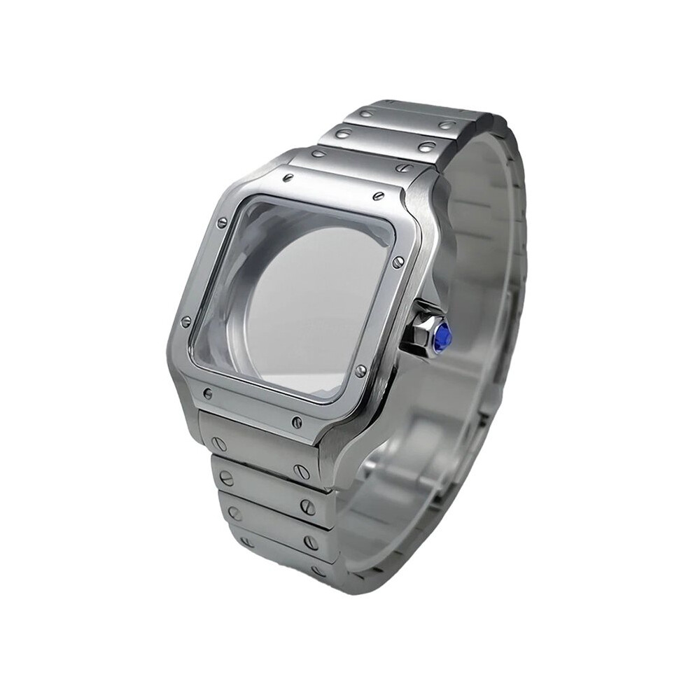 Nh35 38Mm Square Watch Case Stainless Steel Watch Accessories Modification Parts For Nh35 4R35 Nh36 4R36 Movements 6031443621341