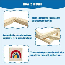 1 Set Stretcher Bars for Needlework 6 Sizes 24 Pcs Wooden Canvas Splicing Stretcher Bars for Crafts Art Supplies