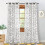 Leaf-Print Sheer Voile Curtains, Silver Grommet, 2 Panels 1