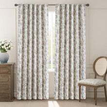 Floral Blackout Curtains 52x84 in Green Set of 2