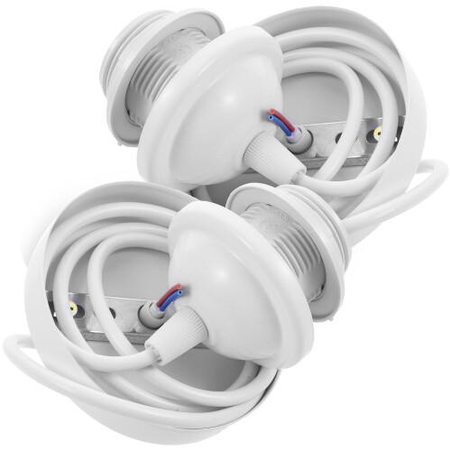 E27-schroefdraad lampfitting, wit metaal en ABS, pendelfitting