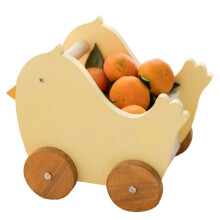Cute Animal Wooden Storage Box Desktop Organizer Large Capacity Storage Rack Storage Cart for Kids Home Room A