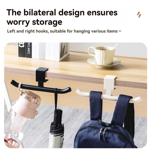 Adjustable Tableside Hook, Gaming Headset Desktop Holder, Backpack Storage Hook, Stand, No Drilling Required. A 2
