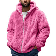 Cóta Hoodie Lomra na bhFear Seaicéad Geimhridh Te Gaothdhíonach