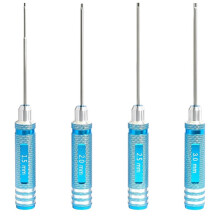 Set di Cacciaviti da 1,5 mm, 2,0 mm, 2,5 mm, 3,0 mm, Set di Utensili per Chiavi Esagonali, 4 Punte Anti-Sfilacciamento, Impugnatura In Alluminio per