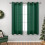 Emerald Green Linen-Blend Grommet Curtains 54 in 1