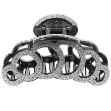 Fermaglio per mascella da donna con strass neri, 1 pezzo