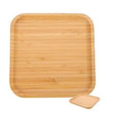 Serviertablett aus Bambus, 20 x 20 cm