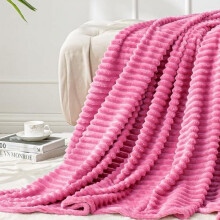 Fleece Blanket Twin Size 60x80 in Hot Pink