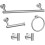 5-Piece Matte Black Bathroom Accessories Set, Stainless 1