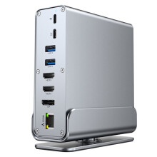 Type-C 15-in-1 Dockingstation mit Unterstützung für Drei Monitore, 4K60Hz , RJ45 1000M Ethernet, USB 3.0 PD und 100W-Ladefunktion