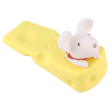 Mouse-Shaped PVC Door Stopper, 13 x 7.5 x 5.5 cm
