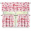 Pink Printed Valance and Tier Curtains 54" W 1