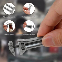 Titanium multitoolsleutel met flesopener en schuifmaat