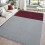 Grey and Red Memory Foam Rug 4x6 ft Non-Slip 1