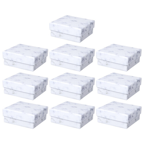 10-Pack Retro Jewelry Boxes 7x7x3cm