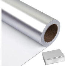 Carta da regalo opaca color argento, 44,6 cm x 9,9 m