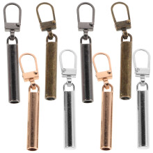 Tiradores de cremallera metálicos de 8 piezas para bolsos, chaquetas y carteras.