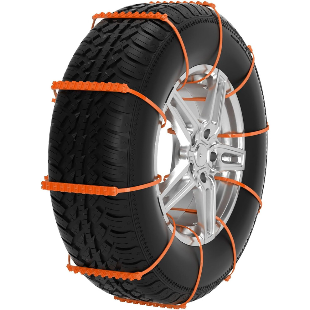 Universal Anti-Skid Tire Chains For Snow Ice Mud, Nylon Pe, 9132278286402