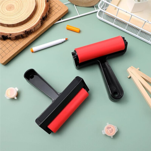 10 Pcs Soft Rubber Roller Rubber Brayer Roller for Printmaking Rubber Brayer Rubber Roller Ink Stamping Roller Rubber