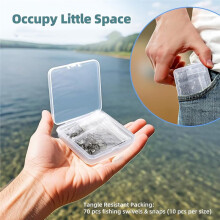 70 Pcs Corrosion Resistance Fishing Swivels Snaps, 7 Sizes Detachable Snap Swivels, Swivels Fishing Tackle