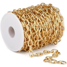 Pozlacený hliníkový řetízek Rolo 5 mm x 33 stop