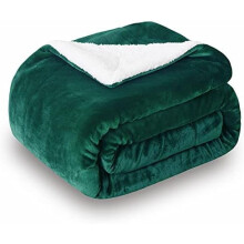 Double-Sided Sherpa Throw Blanket 50 x 60 in