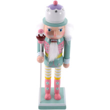 Wooden Nutcracker Ornament Green 25cm