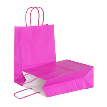 Mini-Geschenktüten aus Kraftpapier mit Henkeln, Pink, 25er-Packung