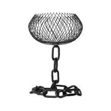 Iron Candlestick with Black Chain – 6.1 x 4.5 in