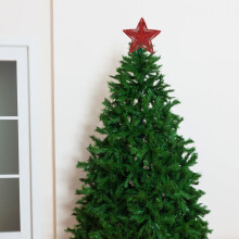 Red Plastic Star Tree Topper Ornament
