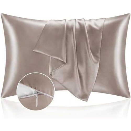 Satin Pillowcase with Zipper 4 Pack 20x26 inch