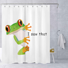 Funny Frog Shower Curtain, Polyester, 60 x 72 in