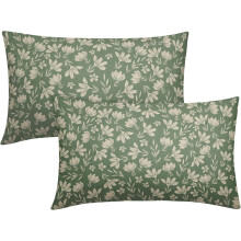 Conjunto de 2 capas de almofada vintage com estampa floral, 45x45cm (18x18 polegadas).
