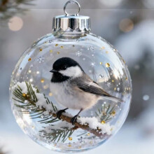 Crystal Bird Ornament for Christmas - Clear Keepsake